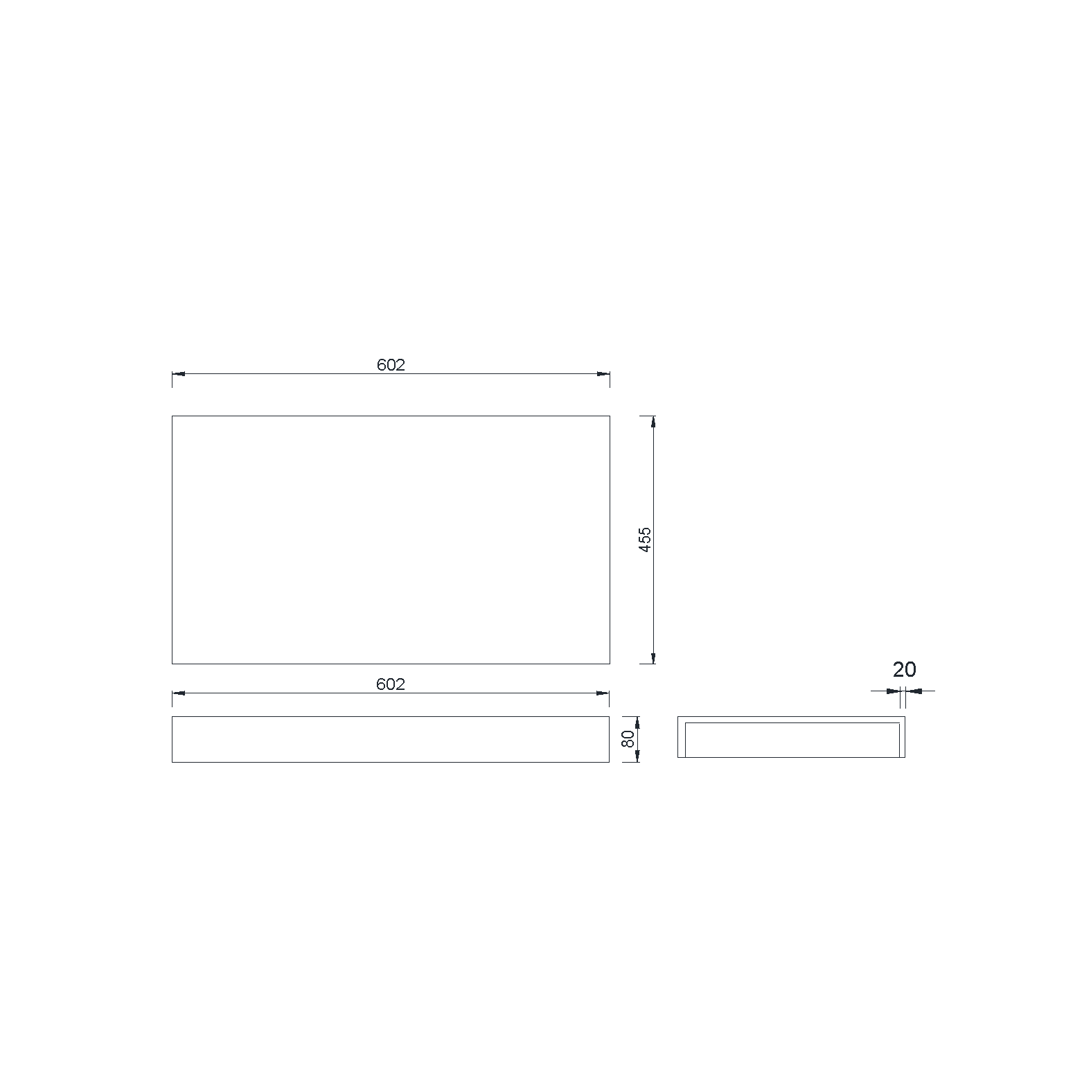 Столешница прямая FLAT CALACATTA 610*460*70