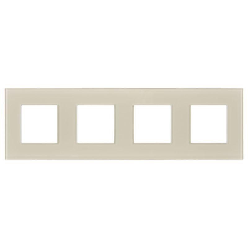 Рамка 4-м SKANDY SK-F24B стекло беж. IEK SK-M42-G-K10