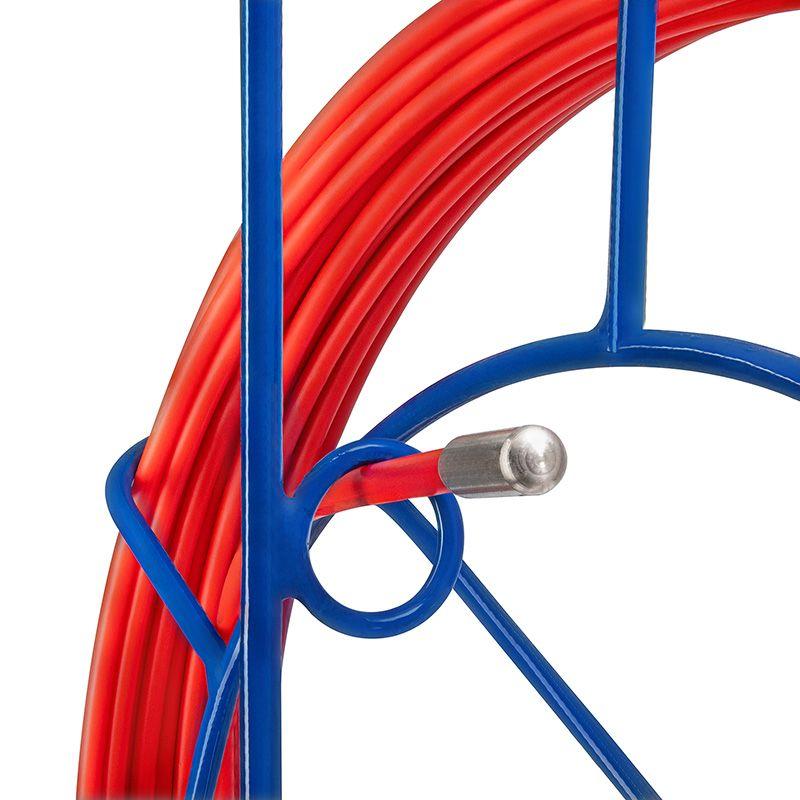 Протяжка кабельная (УЗК в напольной катушке) стеклопруток d6.0мм 30м красн. Rexant 47-2030