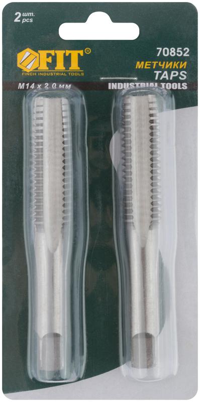 Метчик метрический легированная сталь набор 2шт м14х2.0мм (уп.2шт) FIT 70852