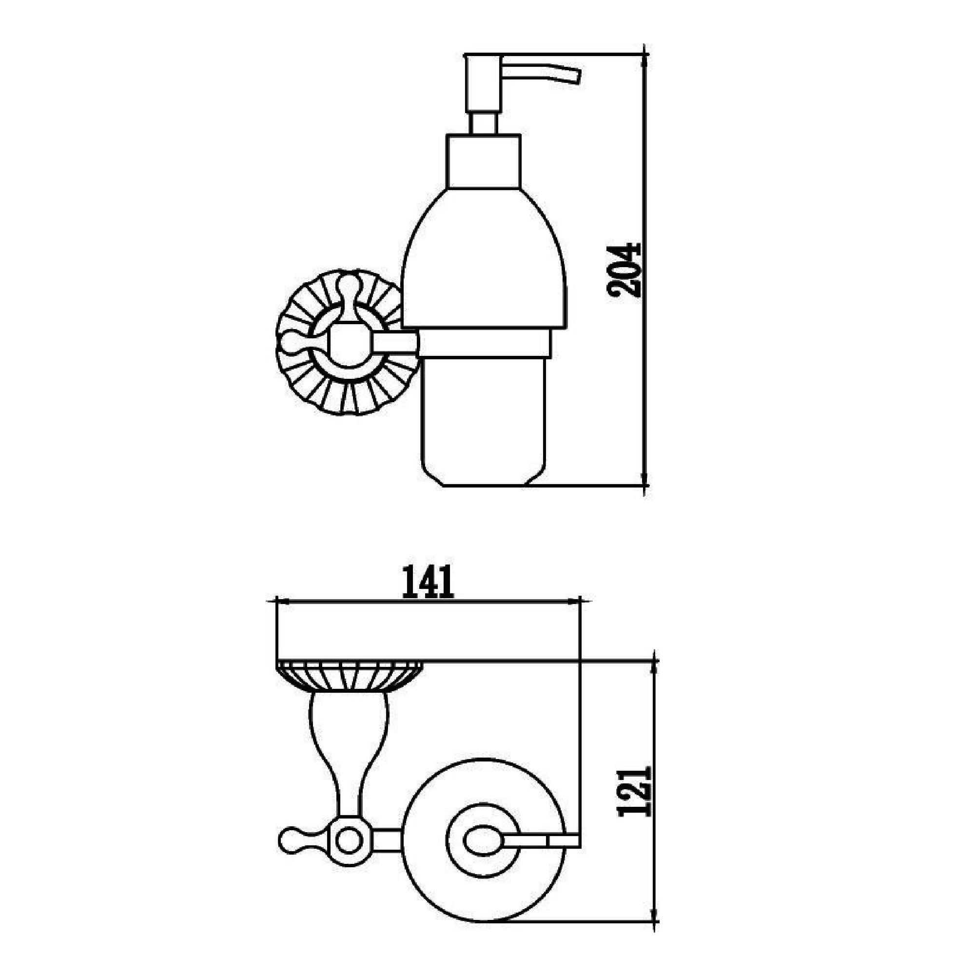Дозатор жидкого мыла Savol S-08931C, бронза
