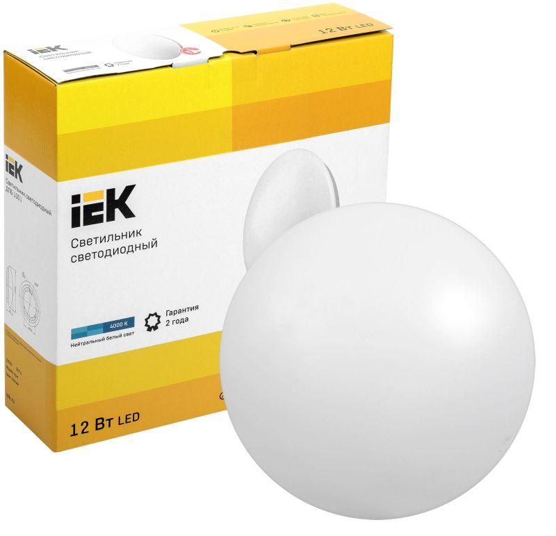 Светильник светодиодный ДПБ 1001 12Вт 4000К IP20 круг бел. IEK LDPB0-1001-12-4000-K01