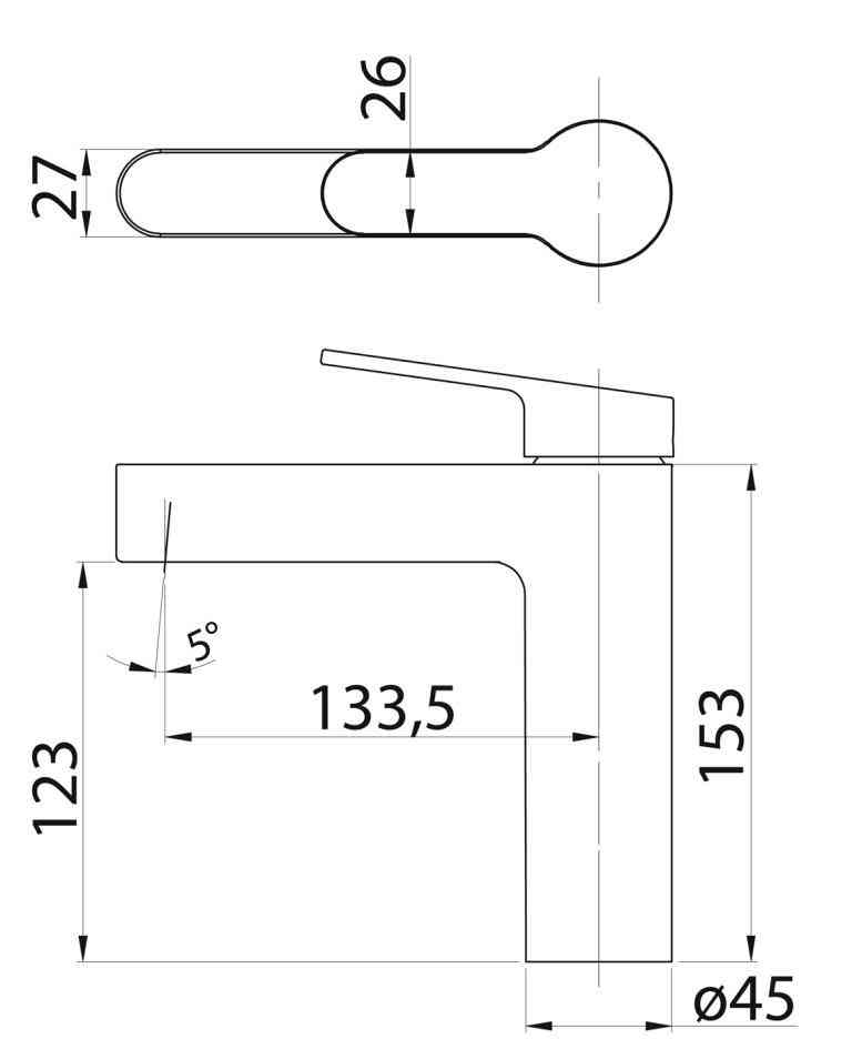 Смеситель для раковины BelBagno DELTA DEL-LVM-IN