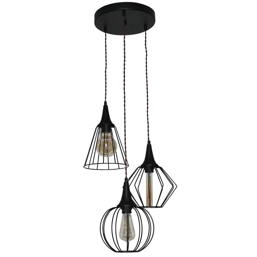 Светильник Форма 231 черн.муар (Плафон Микс) НСБ 01-3х60-141 Е27 ИУ