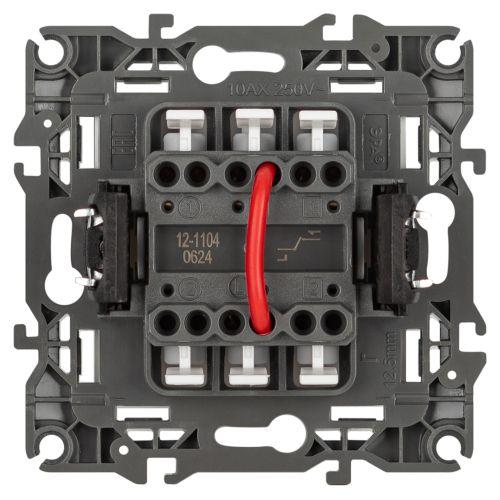 Выключатель 2-кл. Эра12 12-1104-01М 10А 250В 10AX механизм бел. матов. Эра Б0065701