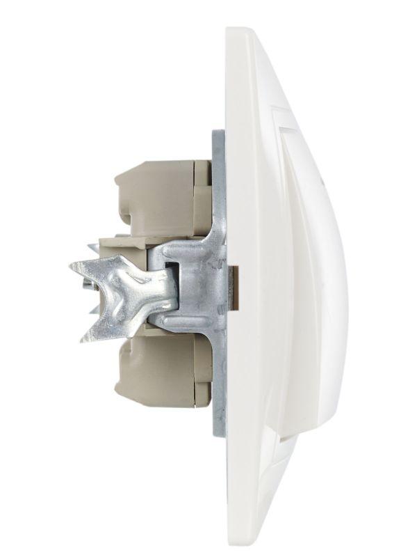 Выключатель 1-кл. СП Кварта 10А IP20 ВС10-1-1-КБ с индикацией бел. GENERICA EVK11-K01-10-DM