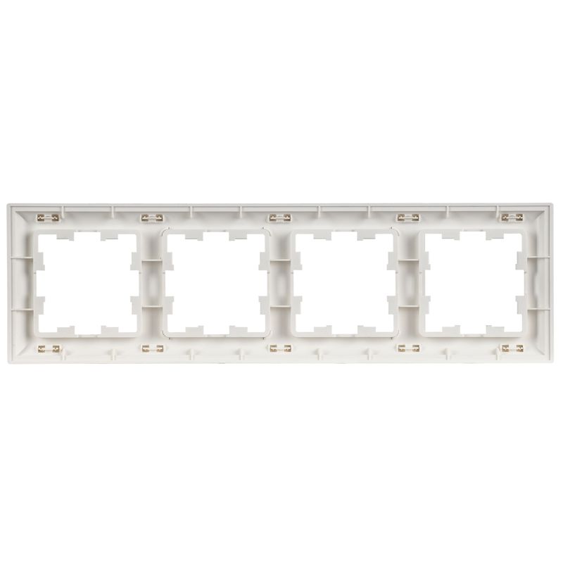 Рамка 4-м BRITE РУ-4-БрАБ арктич. бел./бел. IEK BR-M42-12-K91