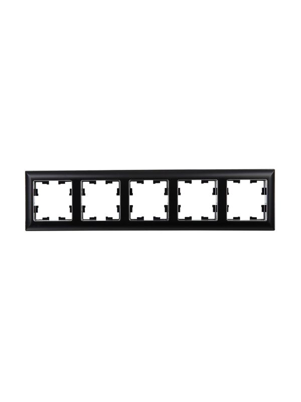 Рамка 5-м BRITE РУ-5-Бр хром/черн. IEK BR-M52-12-2-K23