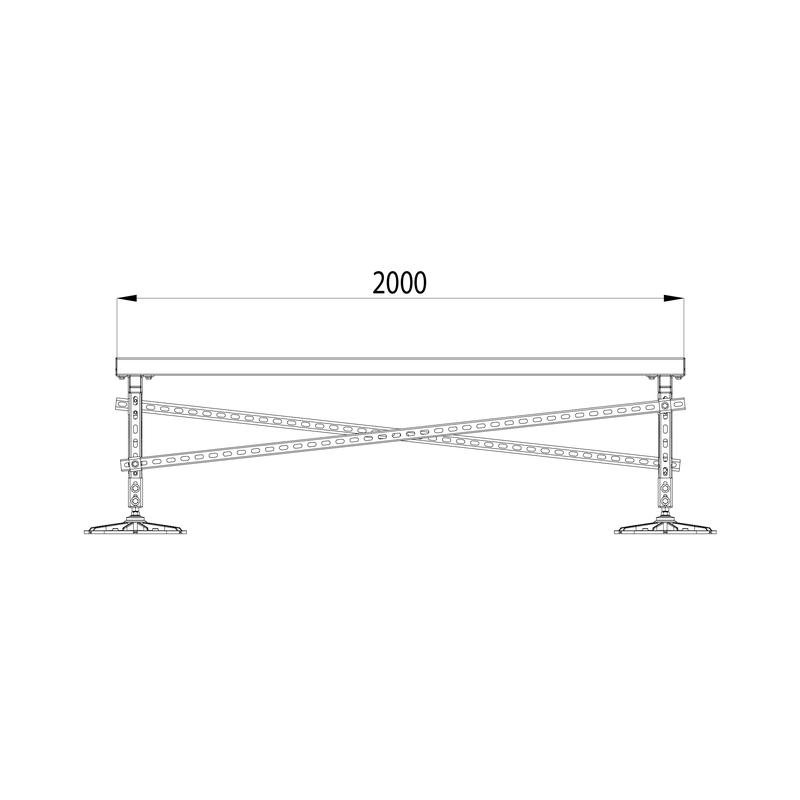 Конструкция опорная для установки оборудования TECHNORAPTOR FOOT 1500х2000 тип 1 HD КМ TR0234