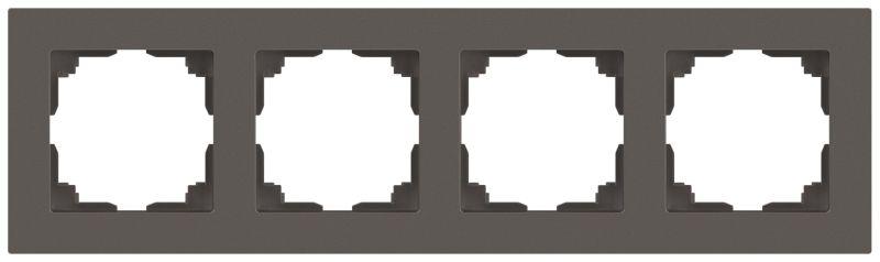 Рамка 4-м СП Accent 6-504-09 титан Intro Б0063712