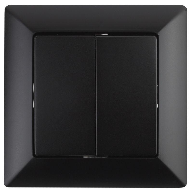 Выключатель 2-кл. СП Solo 4-104-05 10А 250В IP20 антрацит Intro Б0053589