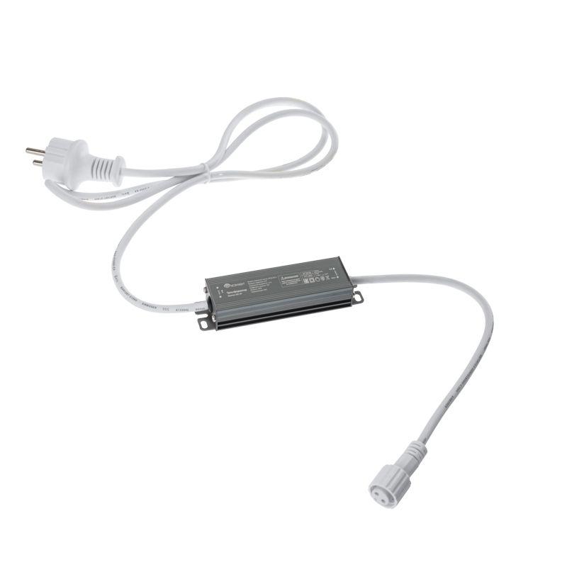 Трансформатор 230В - 24В 40Вт алюм. корпус провод бел. каучук Neon-Night 531-311