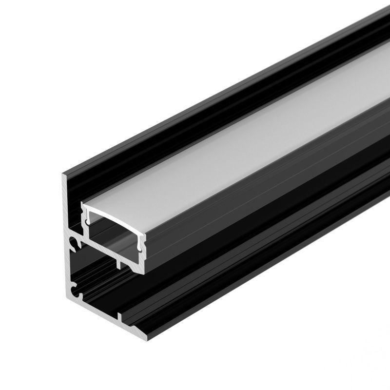 Профиль WALL-2228-2000 ANOD BLACK L2000 алюм. Arlight 050488