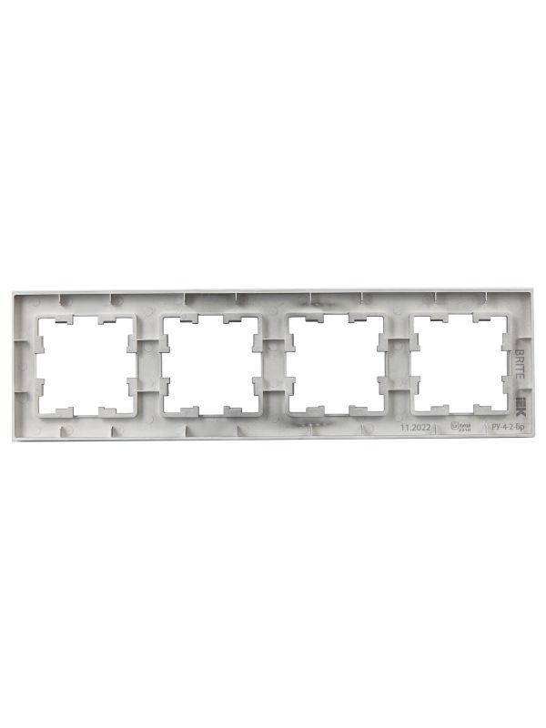 Рамка 4-м BRITE РУ-4-2-Бр стекло маренго матов. IEK BR-M42-G-31-K35