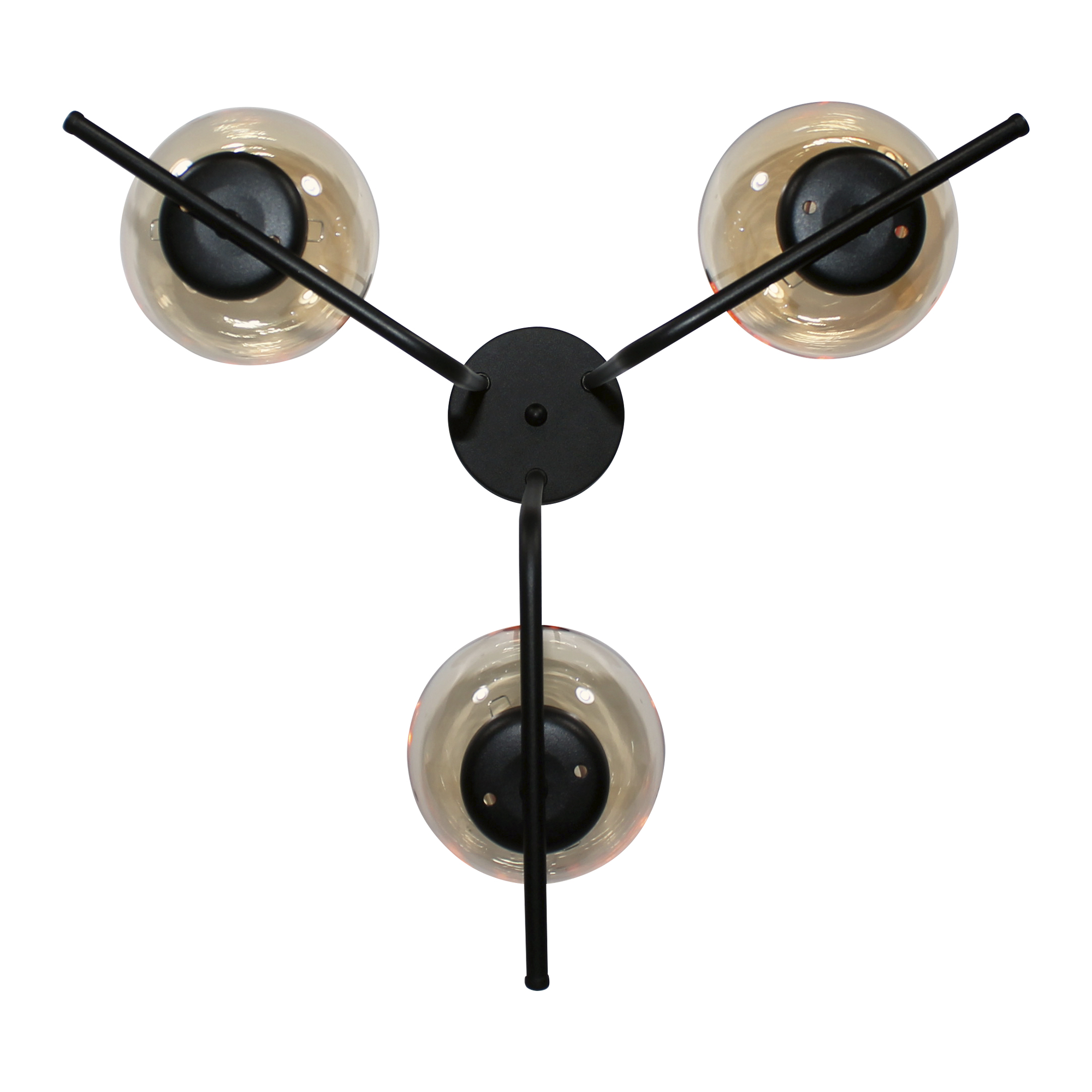 Светильник потолочный НПБ 01-3х40-225 Е14 Лоу 131 черн.муар(Плафон 7590)  [ИМ]