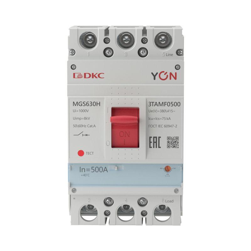 Выключатель автоматический MGS630 3P 400-500A 75kA YON MGS630H-3TAMF0500
