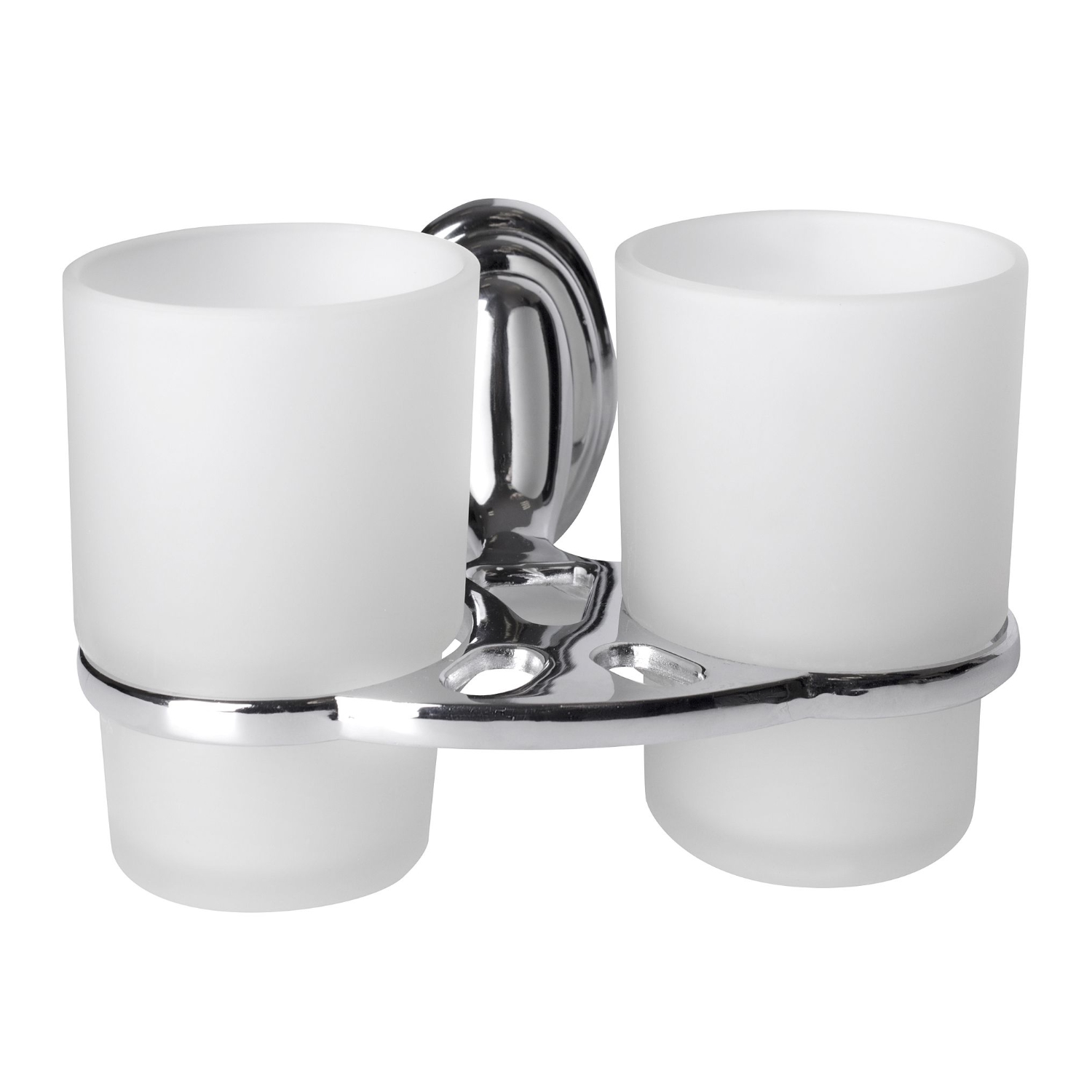 Стакан для ванной комнаты двойной Savol S-003168, хром