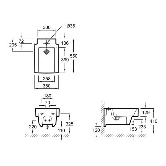 Биде подвесное Jacob Delafon Terrace EMA0002-00