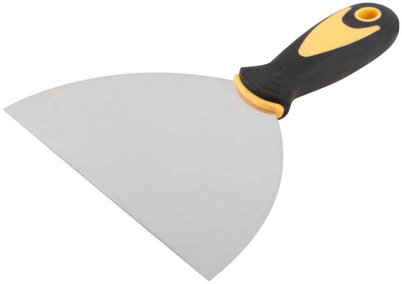 Шпатель нерж. сталь прорезиненная ручка 6дюйм (150мм) FIT 06698