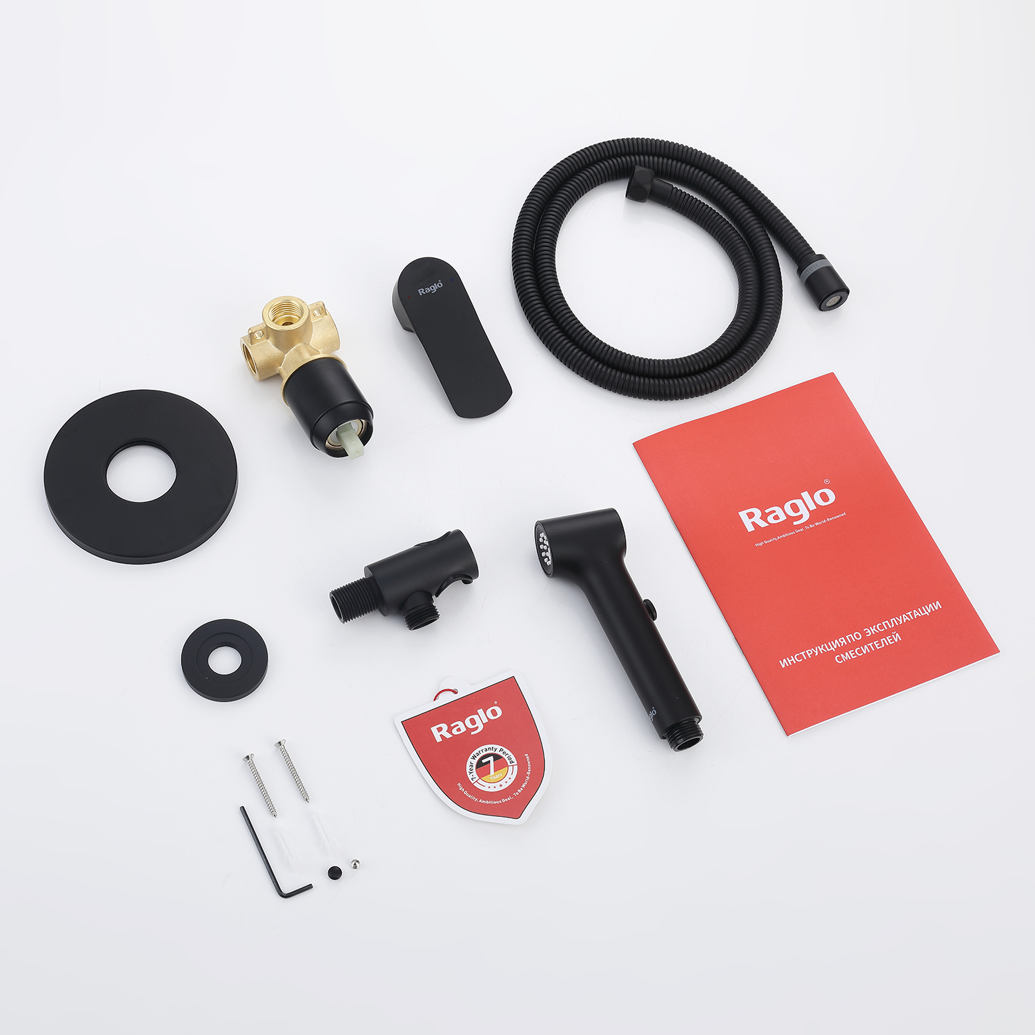 Гигиенический душ со смесителем Raglo R03.53.06, черный