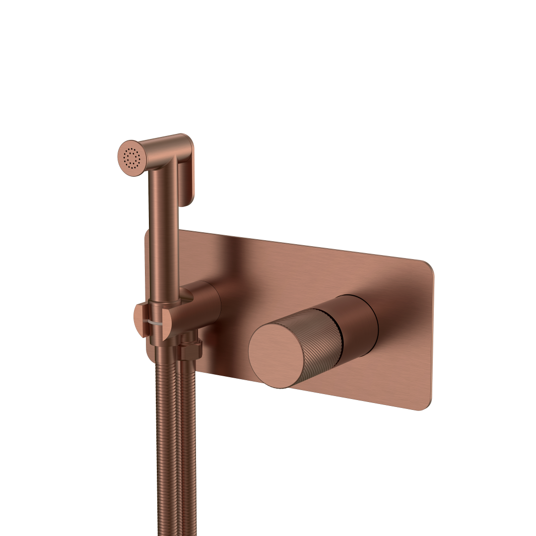 Смеситель гигиенический STICK BRUSHED BRONZE ручка SPIRALE