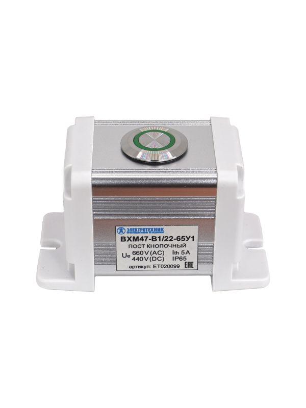 Пост управления BXM47-B1/22-65У1 1 цилиндрическая кнопка 1C1NO1NC зел. Электротехник ET020099