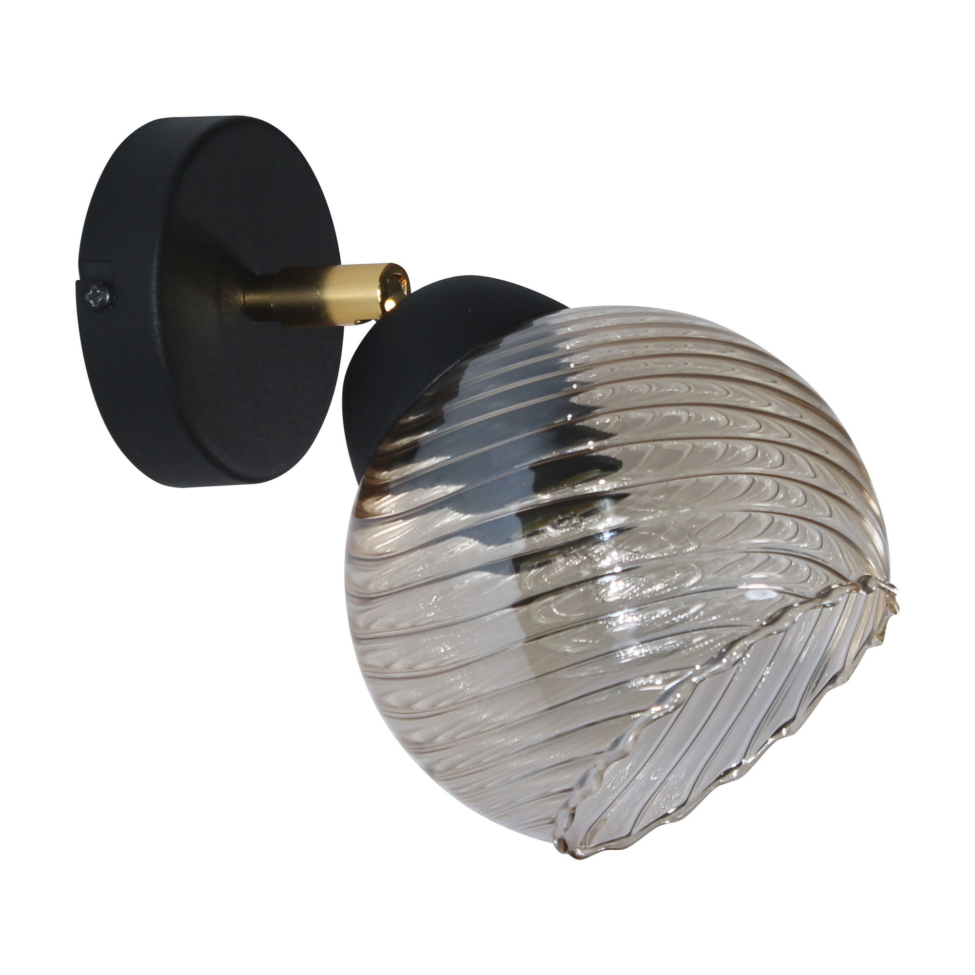 Светильник Кристаль 511 черн. муар (плафон 8633) НББ 01-60-176 Е27 настенный