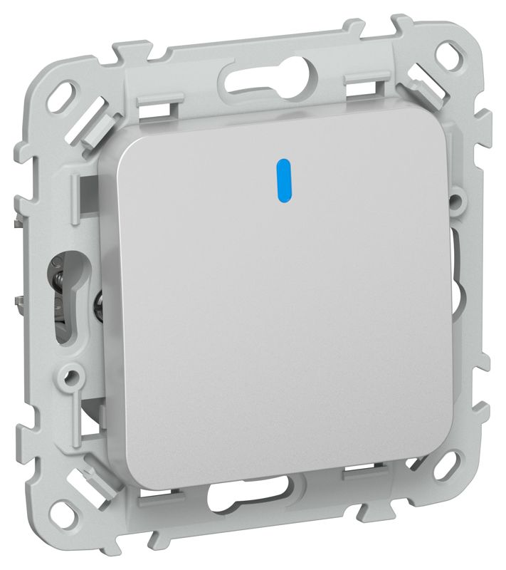 Выключатель 1-кл. СП FLITE ВС11-1-1-ФлА 10А с индикацией механизм алюм. IEK FI-V10-1-10-1-K47