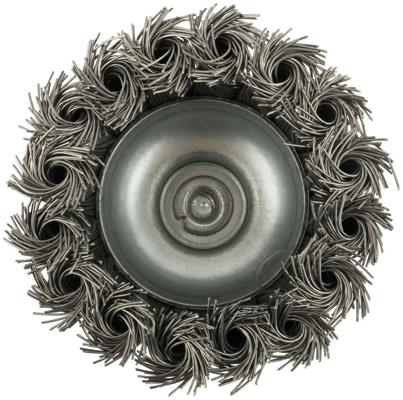 Корщетка чашечная со шпилькой стальная витая проволока 65мм КУРС 38477