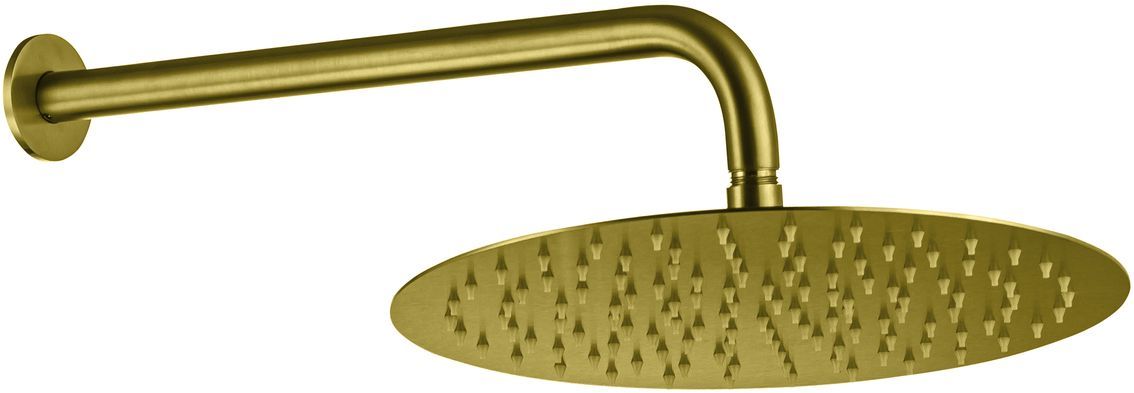 5.31A17-GB PRIORITY Верхний душ Slim,нерж. сталь #304, ф300мм. держатель 430мм,браш.золото (330537)