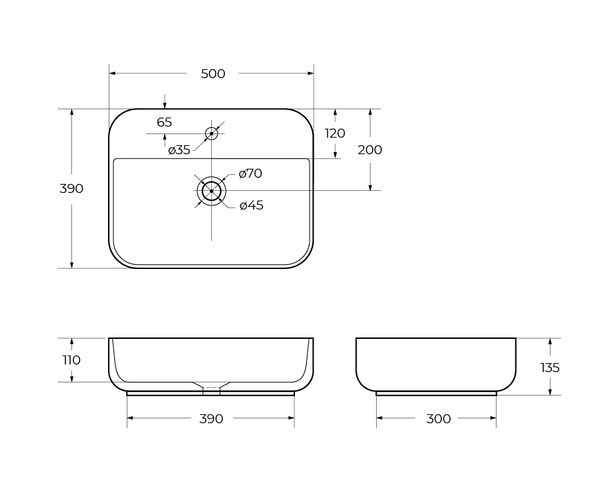 Накладная раковина BelBagno BB1321