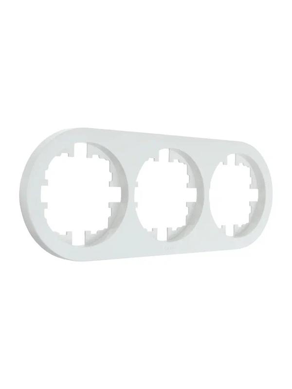 Рамка 3-м OSEN горизонт. круглая бел. LEZARD 744-0200-148