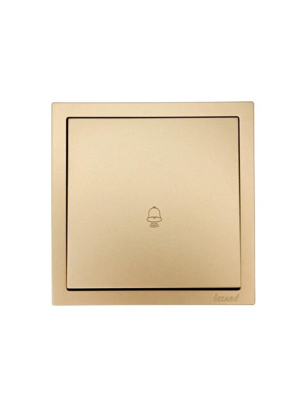 Кнопка звонка СП ZIMA IP20 безвинт. зажим зол. LEZARD 704-3688-103QC