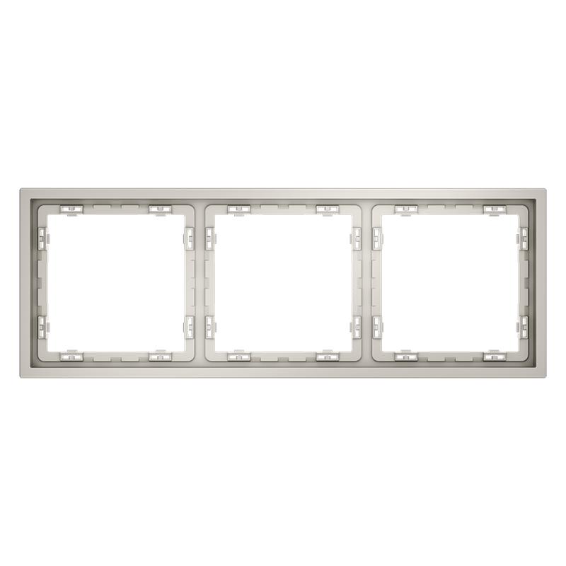 Рамка 3-м S70 пластик. кашемир Voltum VLS100303