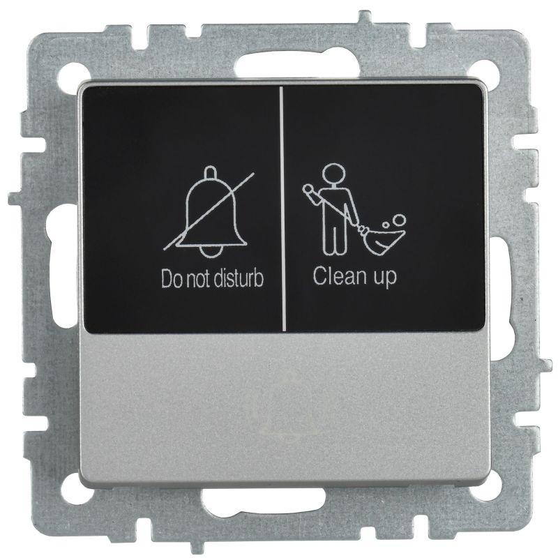 Кнопка звонка BRITE 10А ВС10-1-9-БрА для отелей с индик. механизм алюм. IEK BR-V14-2-10-K47