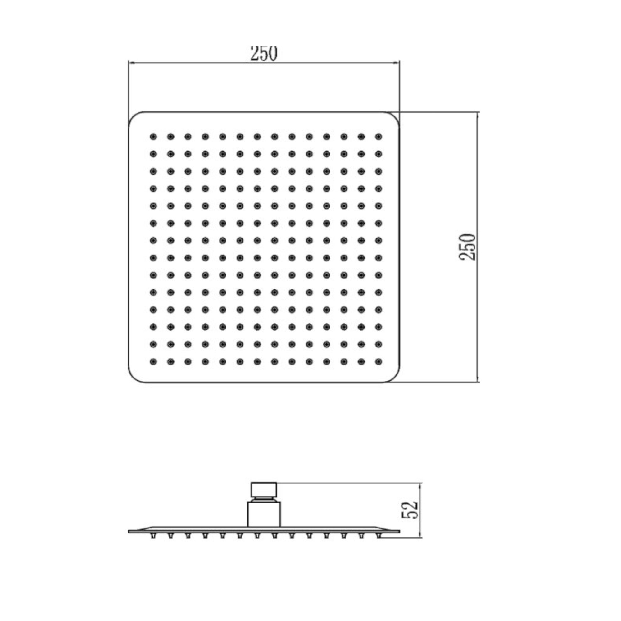 Верхний душ Fmark FS-000F10L, сатин