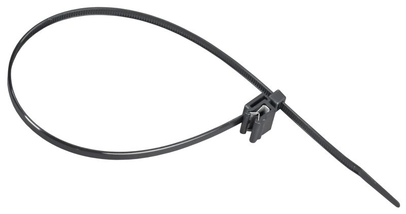 Хомут 4.8х360мм P6.6 с креплением на кромку черн. (уп.100шт) IEK UHH17-D048-360-100-K02