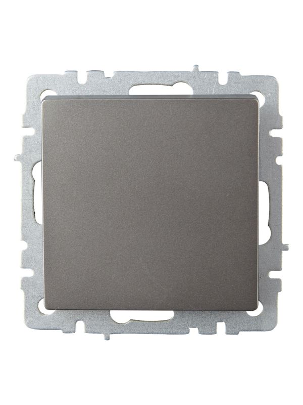 Выключатель проходной 1-кл. СП BRITE ВС10-1-6-БрС 10А механизм сталь IEK BR-V12-0-10-K46