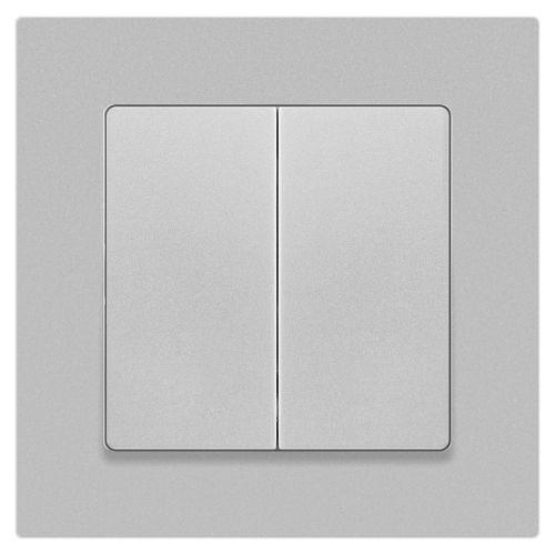 Переключатель 2-кл. СП Accent 6-107-03 10А IP20 250В AL/CU алюм. Intro Б0063560