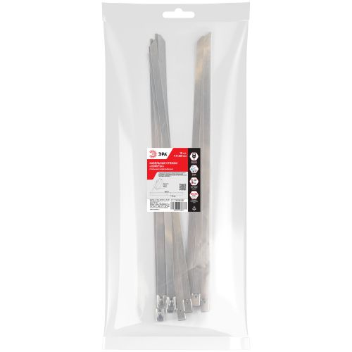 Хомут кабельный 7.9х200 сталь AISI 304 NO-225-252 (уп.10шт) Эра Б0066299