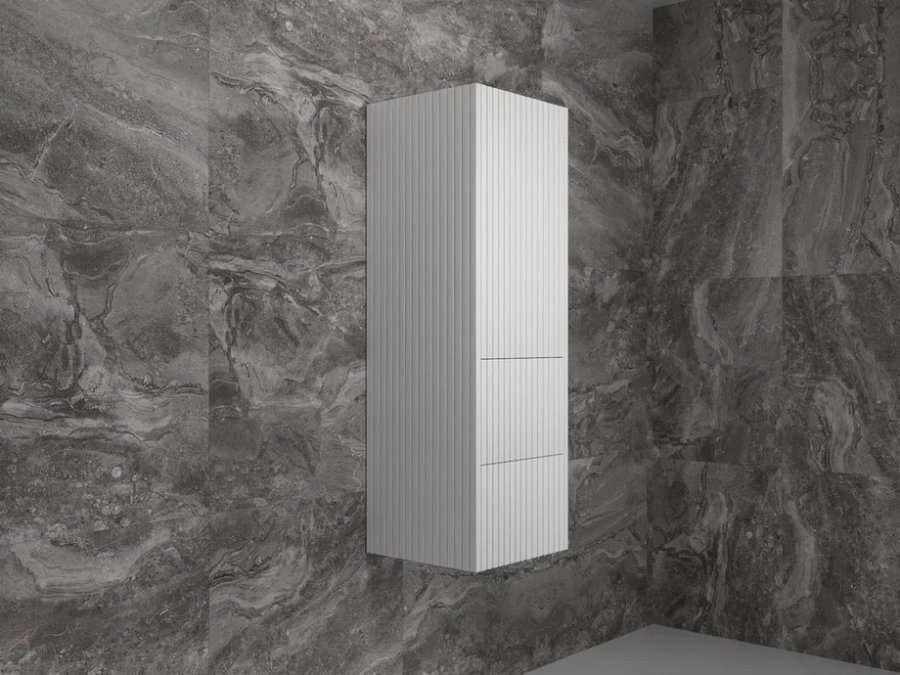 Пенал «Стокгольм» 36 см подвесной 2 ящика белый рифленый софт