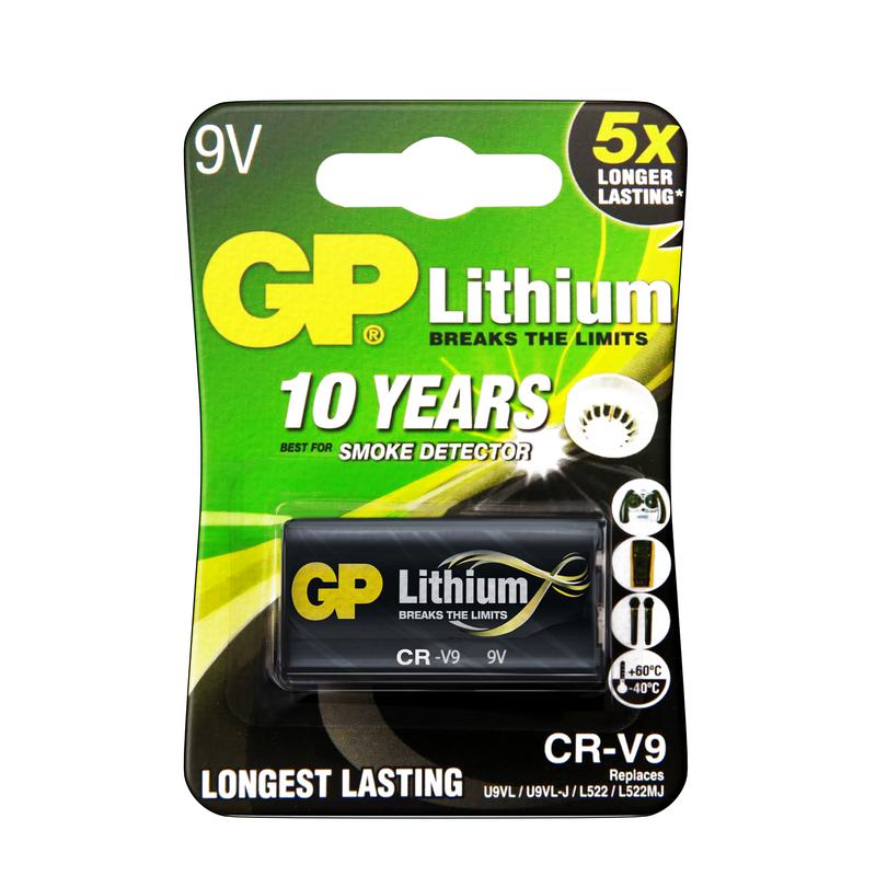 Элемент питания литиевый CR-9V 9В (блист.1шт) GP 8485