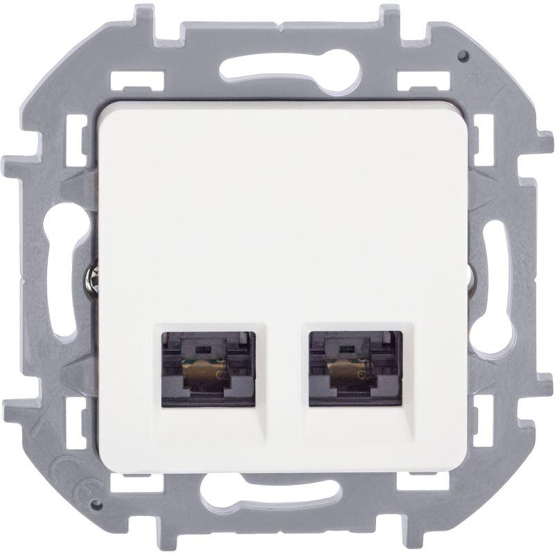 Розетка компьютерная 2-м Inspiria RJ45 кат.5E UTP бел. Leg 673835