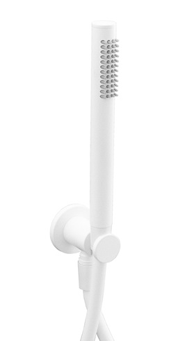 Набор руч. Душа+водорозетка с подкл. Воды и креплением из металла, душ металл MASTER, шланг металл 1500мм, Цвет белый матовый