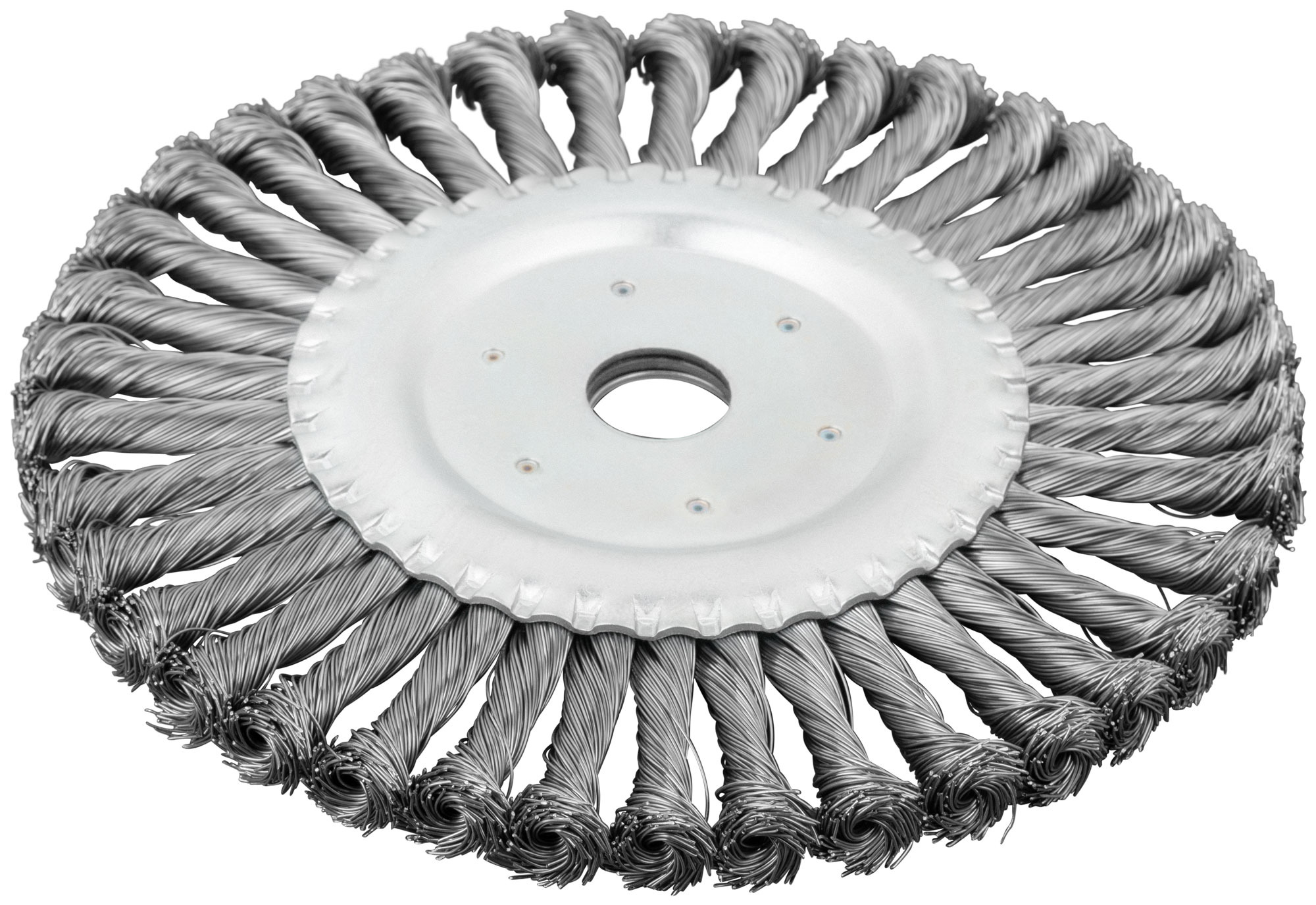 Корщетка-колесо, посадочный диаметр 22,2 мм, стальная витая проволока 200 мм