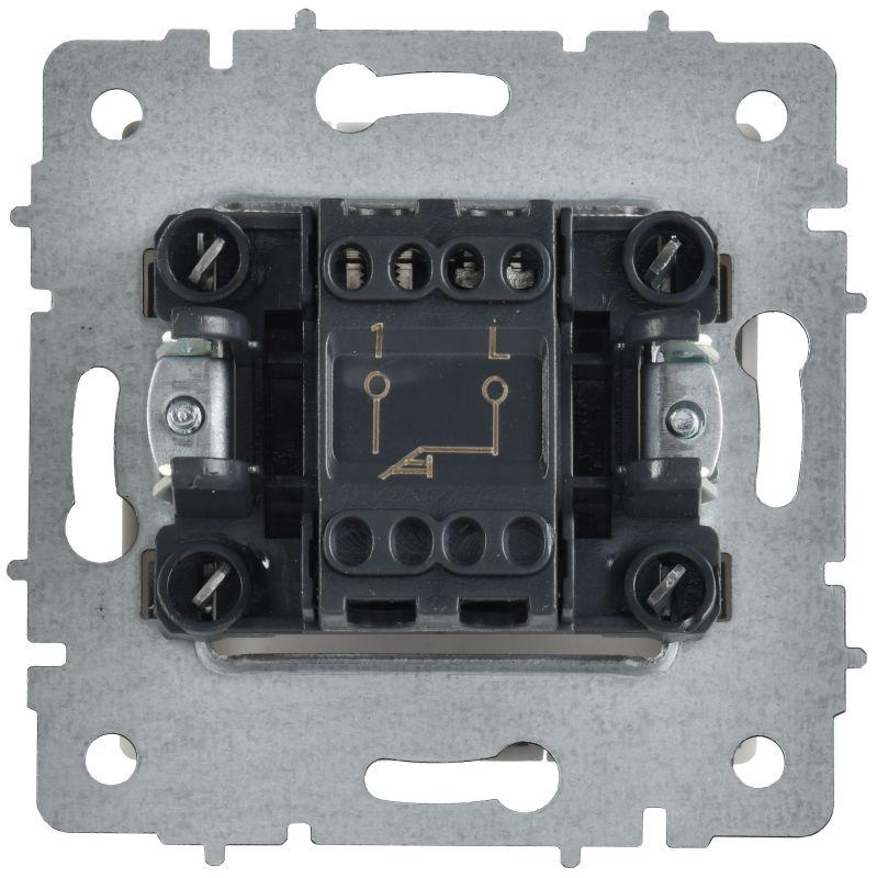 Выключатель 1-кл. СП BRITE ВС10-1-4-БрАБ 10А самовозвратный механизм арктич. бел. IEK BR-V14-0-10-K91