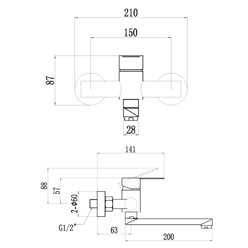 Смеситель для кухни/для умывальника  Fmark FS8207Q, графит