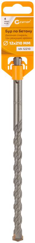 Бур по бетону Profi Plus двойн. спираль три пылеотводящие кромки 12х210мм Cutop 49-12210