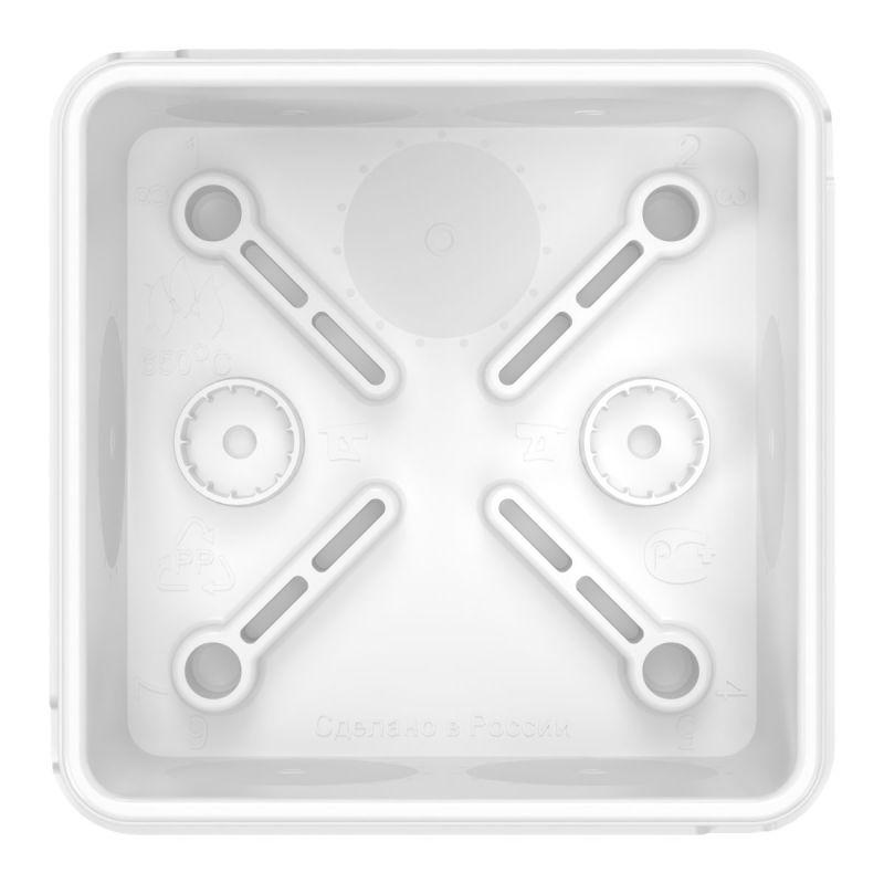 Коробка распределительная ОП 70х70х40мм двухкомпонентн. безгалоген. (HF) для прямого монтажа бел. Промрукав 60-0200-9003