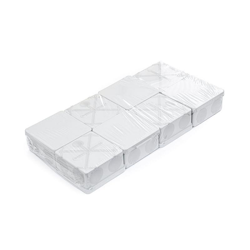 Коробка распределительная ОП 100х100х50 двухкомпонентн. безгалоген. (HF) для прямого монтажа (уп.8шт) Промрукав 60-0300М